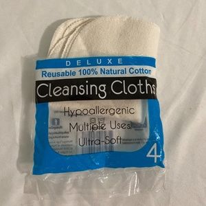 3 New 100% Cotton Reusable Cleansing Cloths